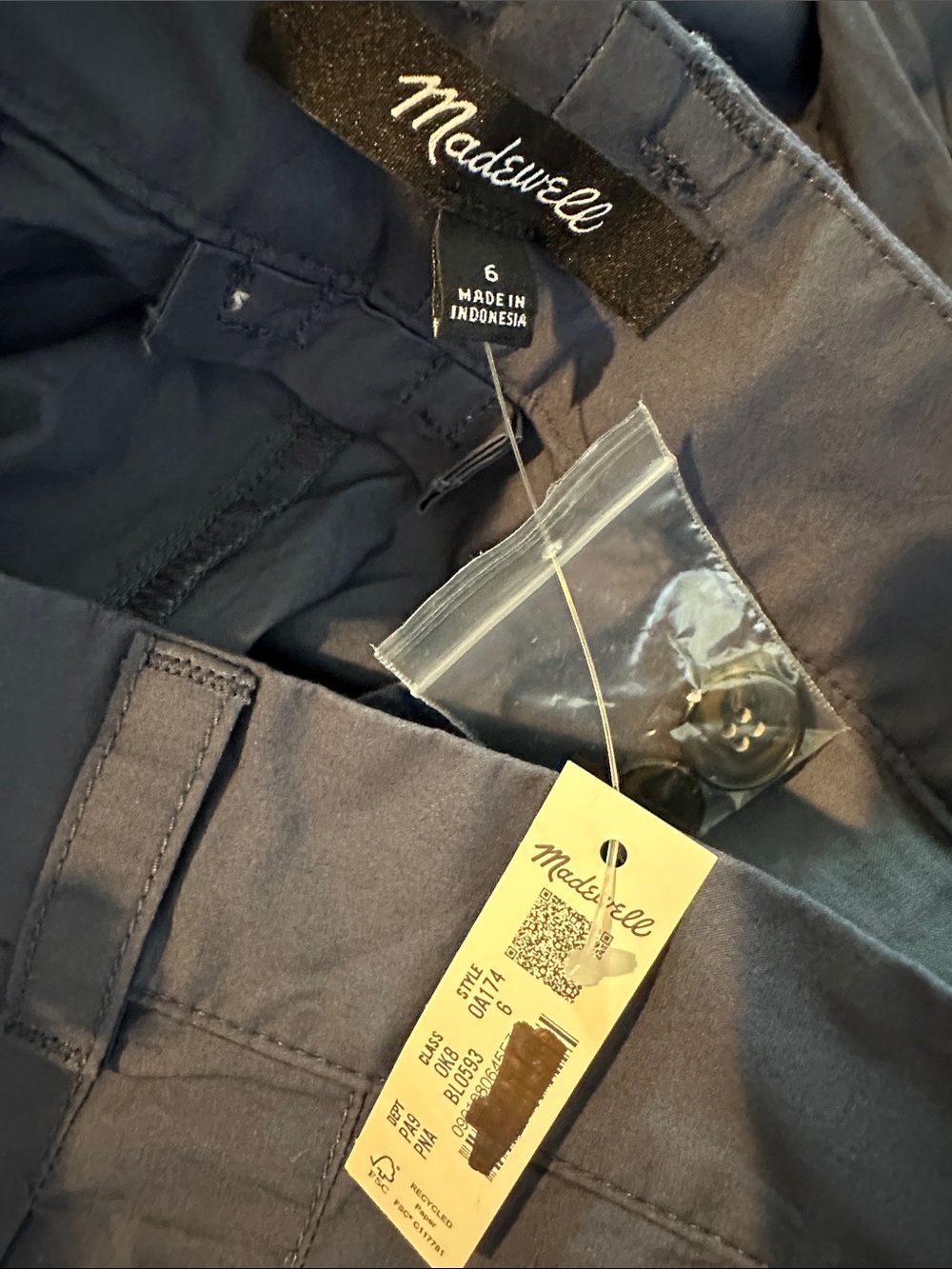 Madewell Navy Wide-Leg Pants - Picture 12 of 12